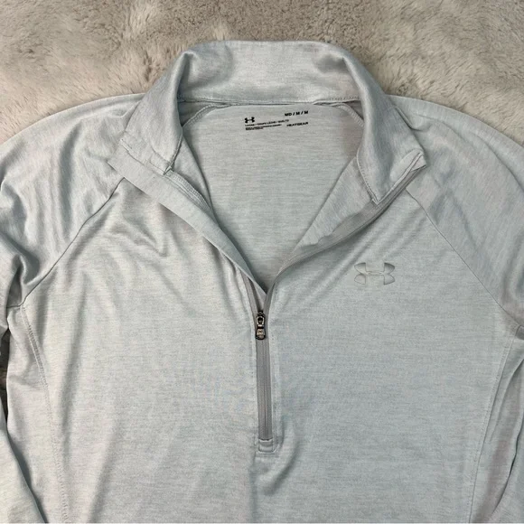 Under Armour HeatGear Tech Twist Womens Medium Loose 1/2 Zip Long Sleeve - Picture 2 of 8